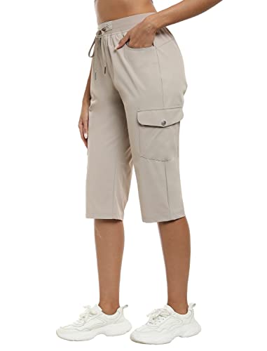 MoFiz Lightweight Ice Cool Capri Pants for Women Casual Summer Trip
| MoFiz Women Casually Loose Capri Pants with Zippe