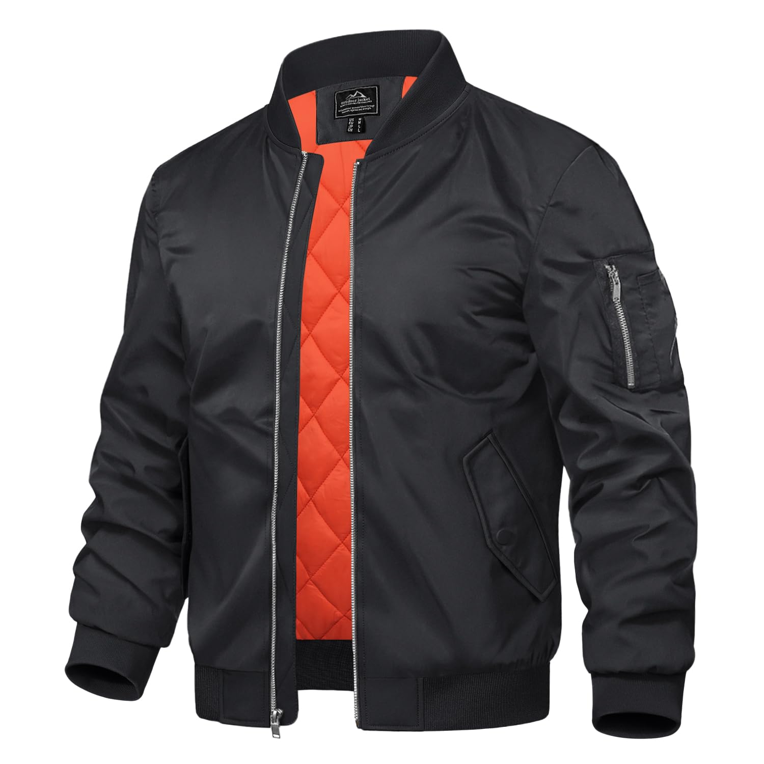 Windproof Windbreaker Thermal Quilted Mens Bomber Jacket for Warm Winter Padded Coats
| Mens Windproof Thermal Quilted